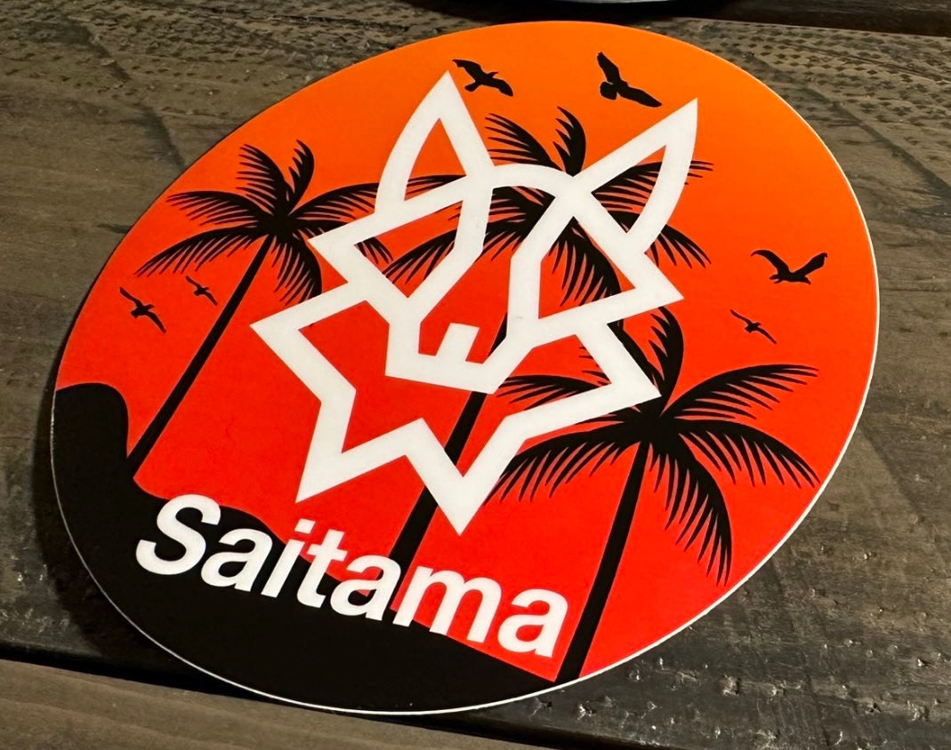 Saitama 5" Round Sunset Decal