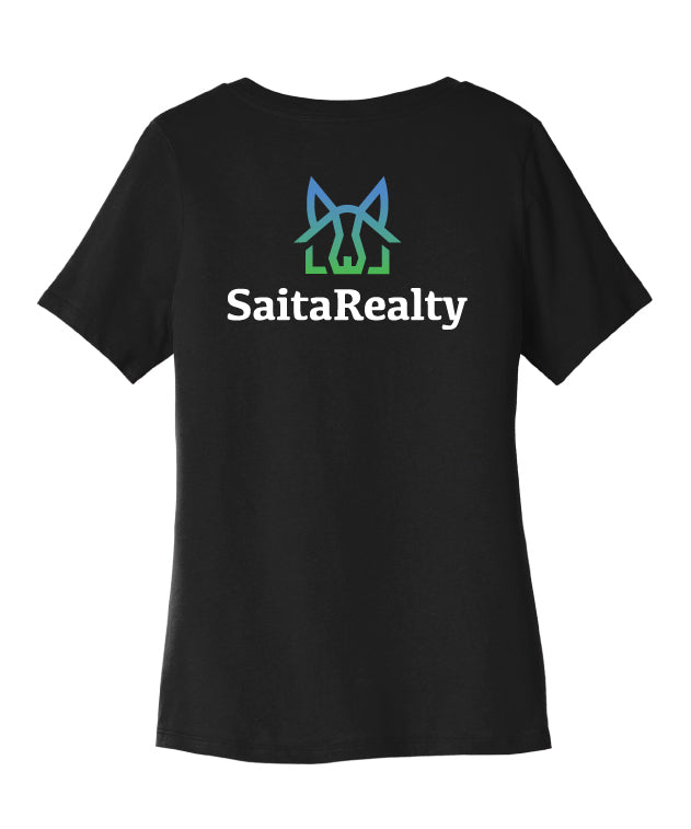 Ladies SaitaRealty Premium Relaxed V-Neck Tee