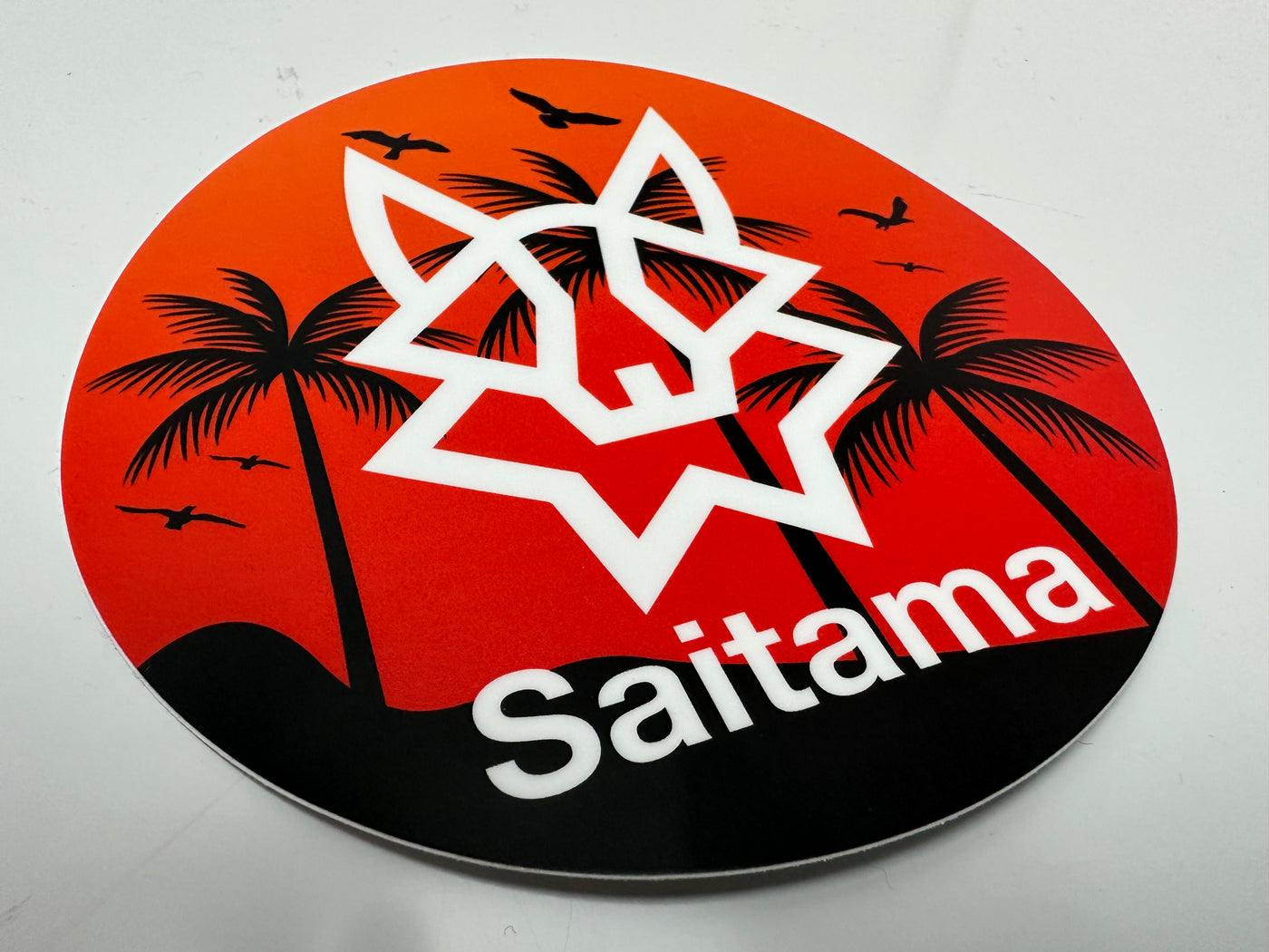 Saitama 5" Round Sunset Decal