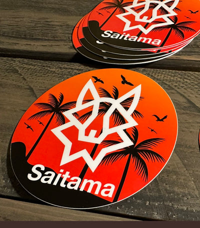 Saitama 5" Round Sunset Decal